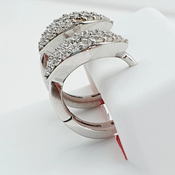 "925 Sterling Silver Cubic Zirconia Earrings, U19254656 - Picture 8 of 11